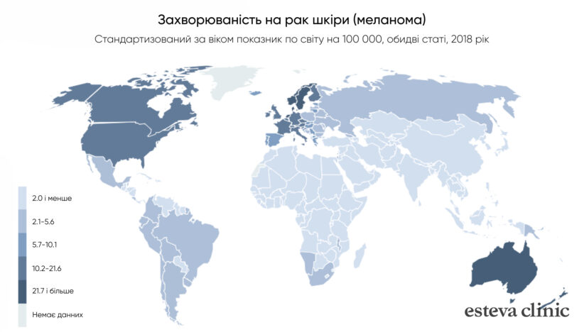 Melanoma map